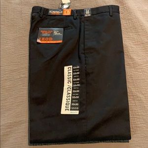 Izod classic flat front pants